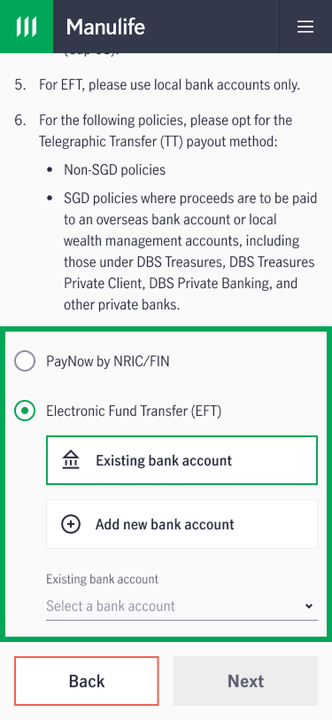 select payout