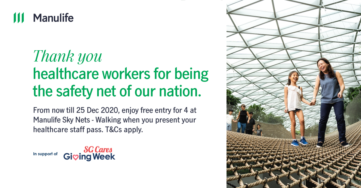 Manulife Singapore Gives Back to Healthcare Workers with Complimentary Passes to Manulife Sky Nets