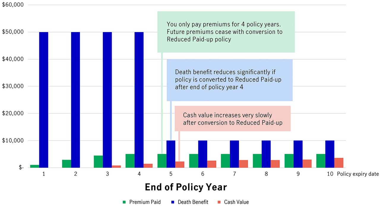 Note: This chart is for illustration purpose only and does not depict actual policy value or cash value.